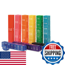 Learning Resources Fraction Tower Equivalency Cubes - 51 Pieces, Ages 6 Math To
