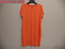 NWT - Women's Orange V-Neck Shirt Dress with Pockets, Size 2XL 3495205717
