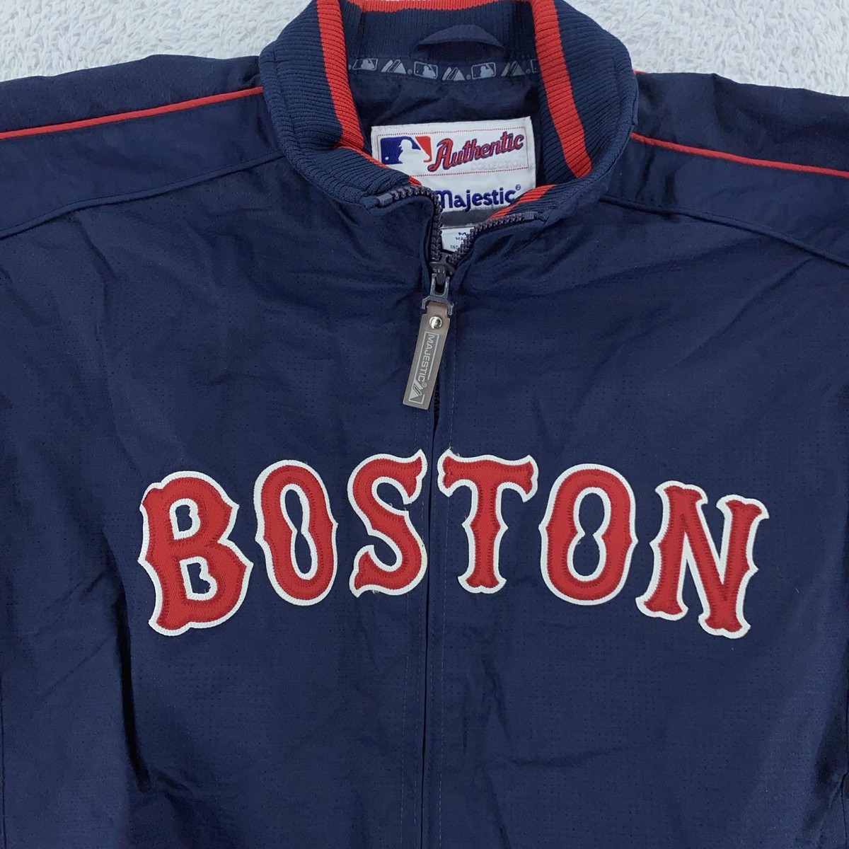 Majestic Boston Red Sox フルジップジャケット Boston Red Sox Full Zip Majestic Jacket Mens Medium Navy