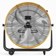 30'' Industrial High Velocity Heavy Metal Industrial Floor Drum Fan 360° Garage