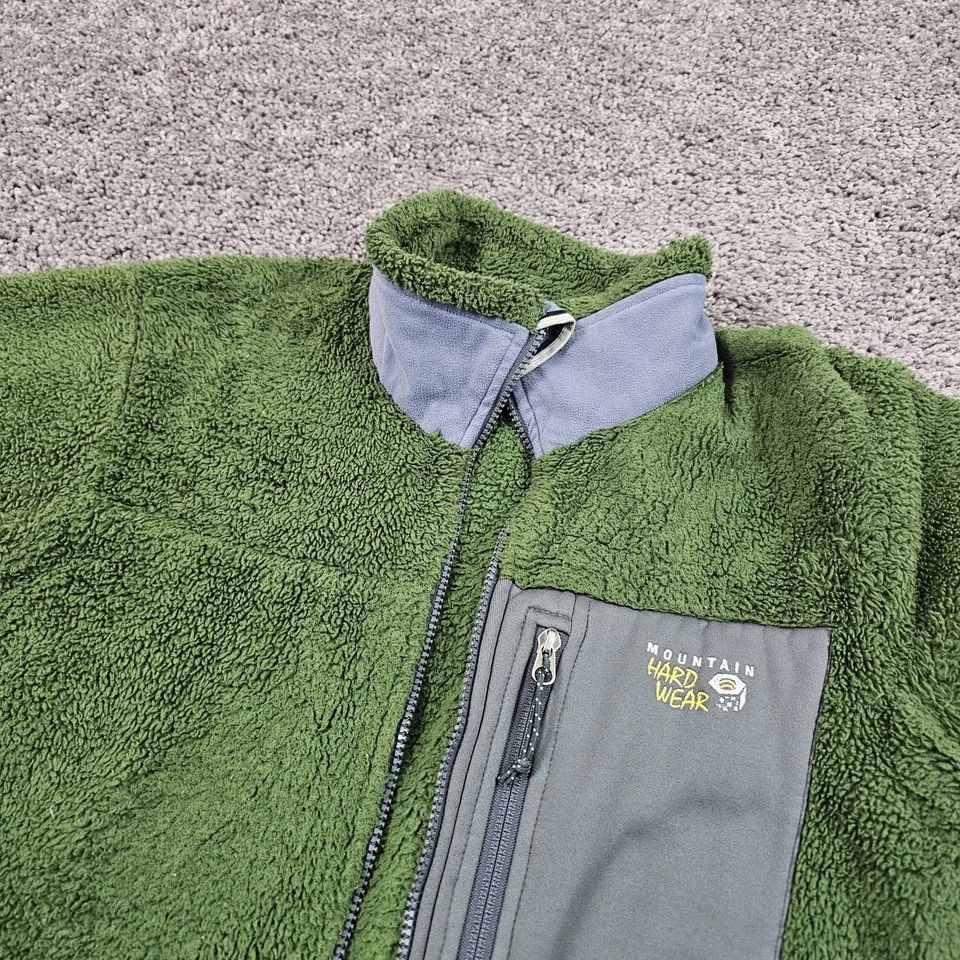 Chaqueta Mountain Hardwear Para Hombre Grande L Verde Vellón Cremallera Completa Exterior SIN CREMALLERA* Foto 2 de 4
