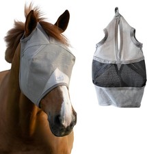 Horse Fly Mask Without Ears - 95% UV Eye Protection - Built-in Visor - Breathabl