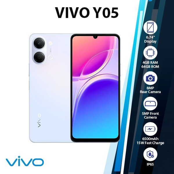 New)VIVO Y05 Android Cell Phone (4GB+64GB/BLUE/Dual SIM/Octa Core