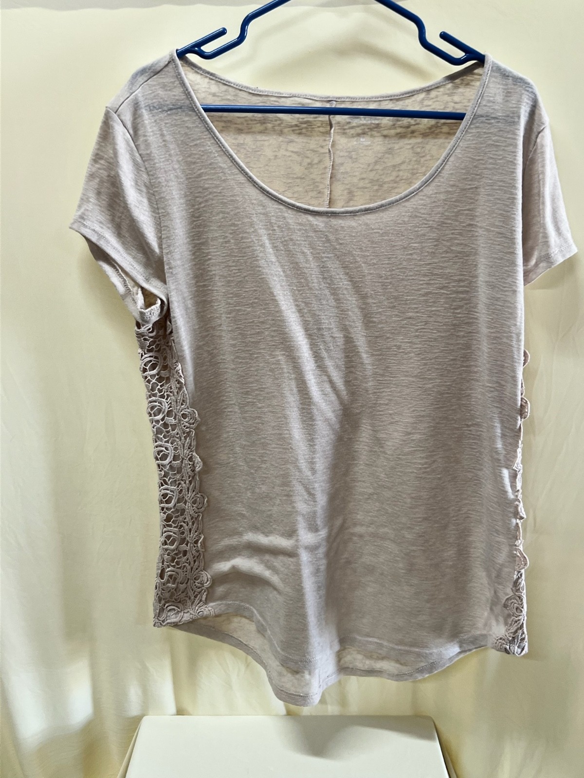 NY & Company Women's Short Sleeve Shirt - Size XL - Khaki