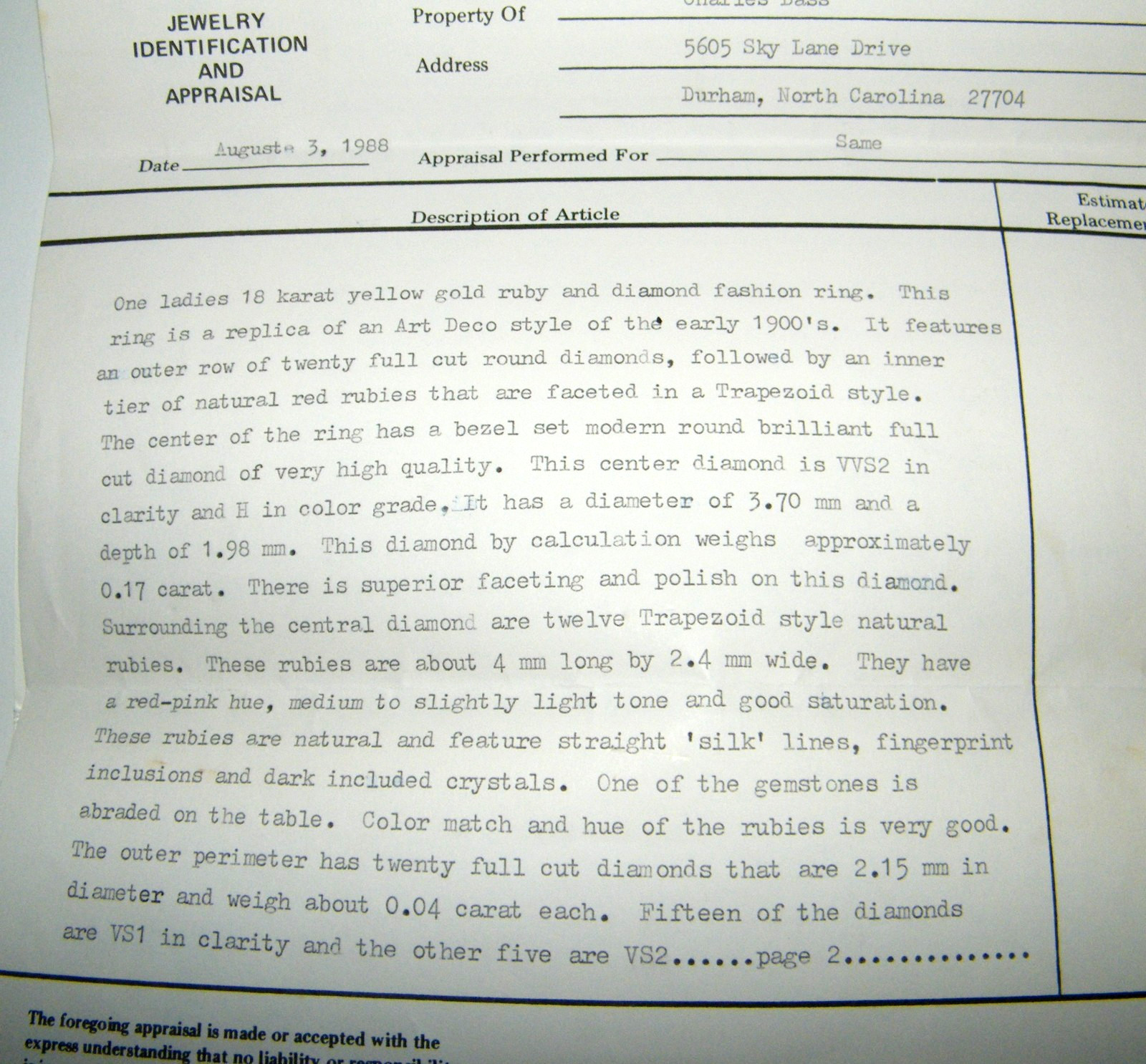 Solid 18k Gold Natural Ruby Diamond Ring - July B… - image 6