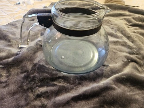 Vintage Pyrex  Flameware  Glass Coffee Pot carafe blue tint  7125 -B