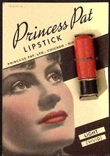 Princess Pat lipstick ORIGINAL presentation card - The Royalty Shades collection