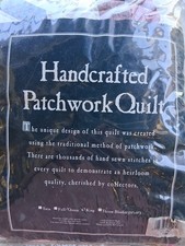 Vintage New Handcrafted Patchwork Quilt Tulip Garden