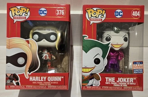 🔥 Funko Pop Imperial #404 JOKER METALLIC CON & #376 HARLEY QUINN SET NO TARIFFS