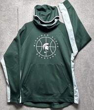 Michigan State Spartans Nike Elite Dri-FIT Green Basketball Logo Hoodie Large