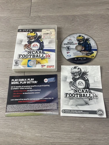 NCAA Football 14 Sony PlayStation 3 PS3 2013 Complete with Manual CIB