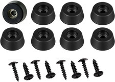 8Pcs Heavy-Duty Rubber Feet Speaker Isolation Pads with Screws 0.98''W X 0.47''