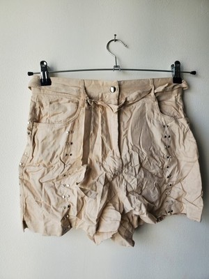 Shorts IRO Rimi 23S hellbeige Leinen & Baumwolle