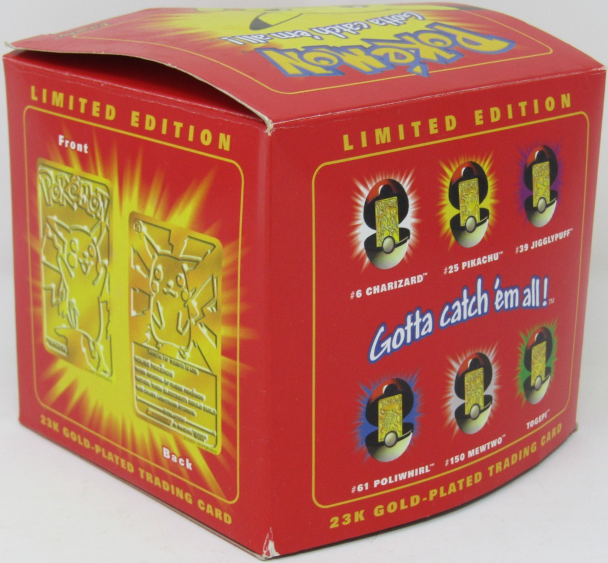 Burger King Pokémon Pikachu 23k Gold Plated Trading Card