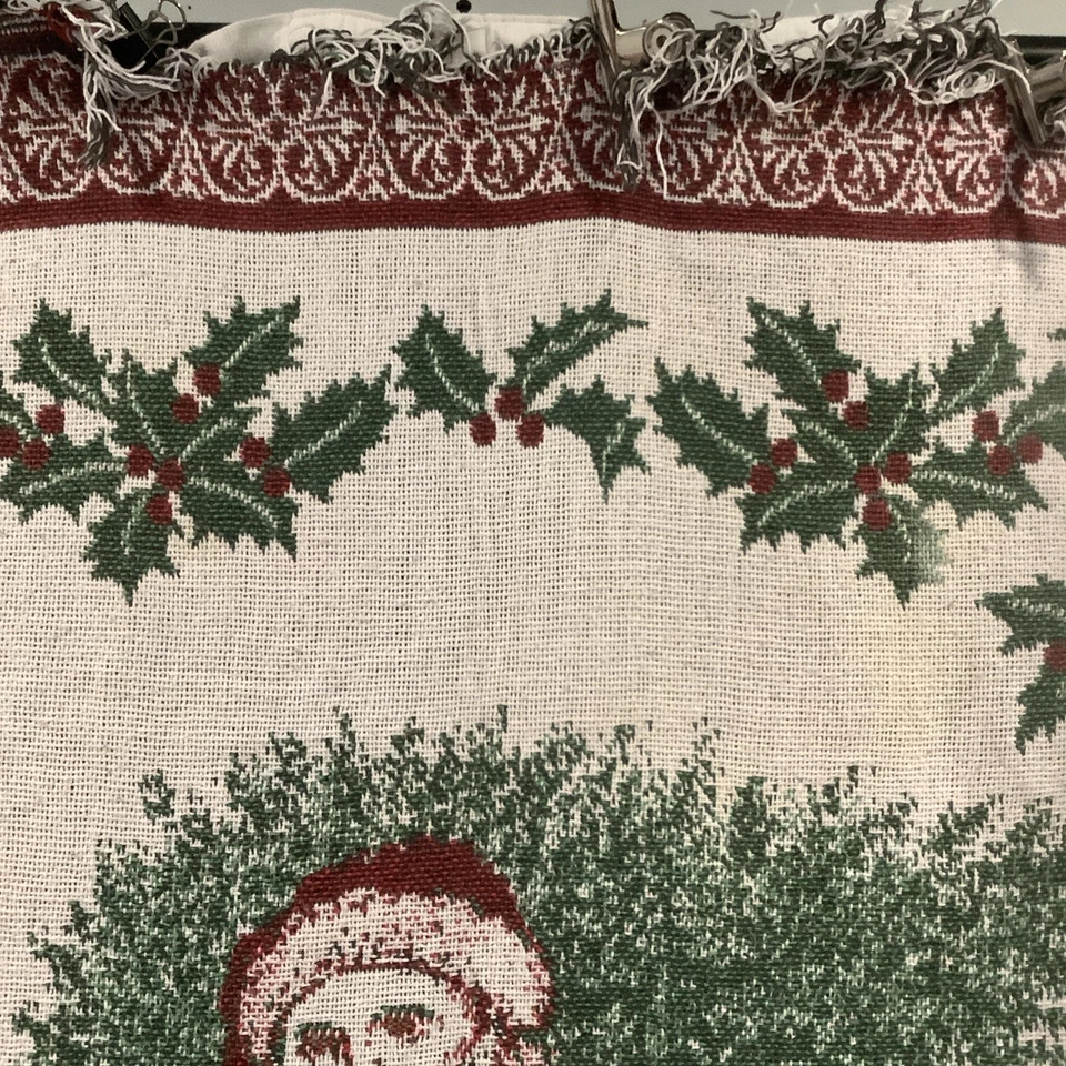 Tapiz manta de colección 57x48" 100 % algodón Papá Noel Nick Kris Kringle Holl Foto 4 de 4