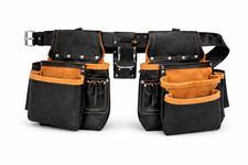 Full Grain Leather tool belts for men, Heavy-duty Carpenter Tool Rig organizer