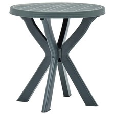 WALPLUS Bistro Table Green Plastic Outdoor Garden Round Ø70cm