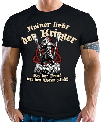 Lobo Negro T-Shirt Keiner liebt den Krieger bis ... S M L  XL XXL XXXL XXXXL