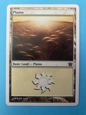 2x Basic Land - Plains - 333/350 - 9th Edition - MTG