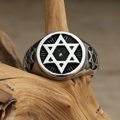 Viking Hexagram Star Ring Stainless Steel Ring