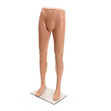 SSWBasics Male Plastic Mannequin Leg Form - Height 46" - With Base