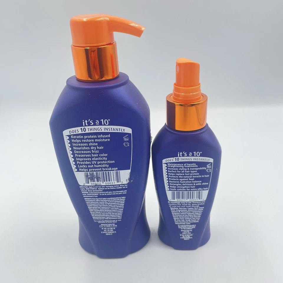 It's A 10 Miracle Leave-In Plus Keratin Treatment 10 Oz AND 4 Oz Size NEW - Image 2 of 2