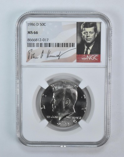 1986-D Kennedy Half Dollar MS66 NGC Signature Label *4514 | eBay Australia