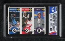 1996 Collector's Choice Mini-Card Panels Kobe Bryant Kevin Garnett Rookie RC 4vc. rookie card picture