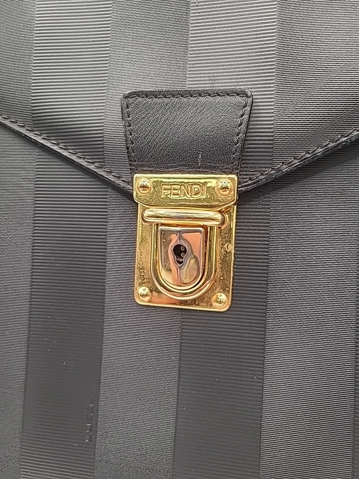 Maletín de documentos de mano Fendi Pecan bolsa de negocios - bolsa PVS Foto 2 de 4