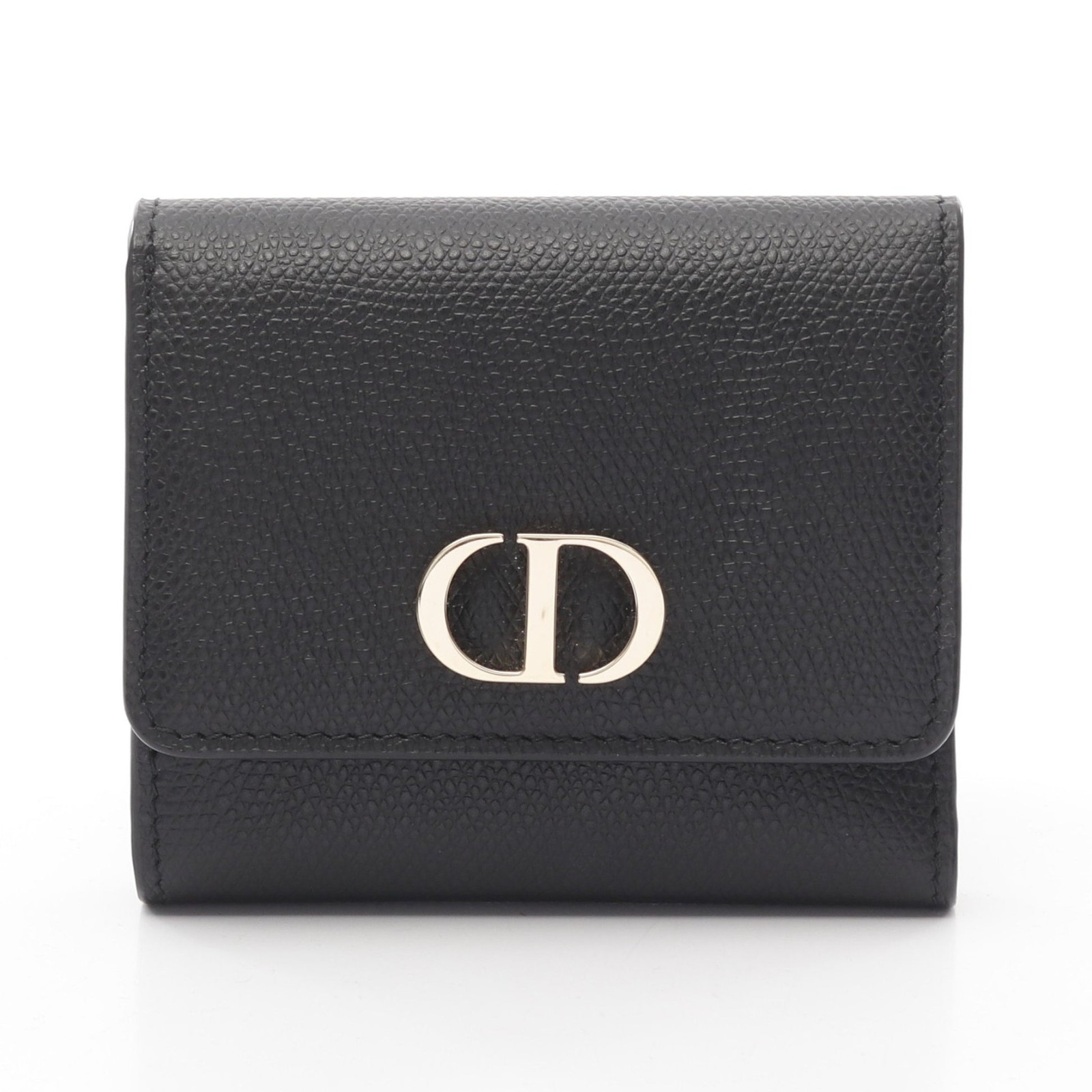 Dior 30 Montaigne Lotus Tri-Fold Compact Leather Wallet-image