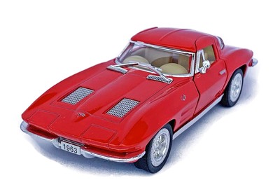 Kinsmart 1/36 1963 Corvette Stingray Pullback Minicar (rot)