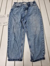 Hush Women's Jeans Size 14 Paperbag High Rise Waist Light Weight Casual Wear