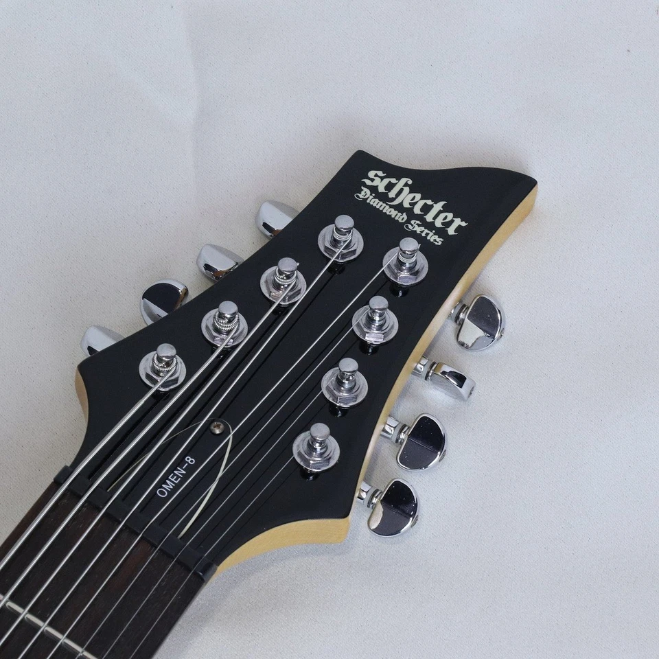Schecter Diamond Series Omen 8st AD-OMEN-8 Black Used Maple Neck 8st w/Soft Case - Image 2 of 4