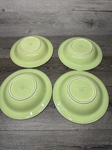 Pottery Barn Emma Lime Green Beaded 10" Rim med Pasta/ Soup Bowl ~set of 4 - Picture 7 of 9