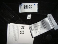 NWT PAIGE PREMIUM VERDUGO Sequin Trim Ultra Skinny Jeans W1106 Made in USA Sz 25