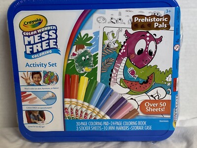 Crayola Color Wonder Activity set Prehistoric pals New! Over 50 Sheets Markers