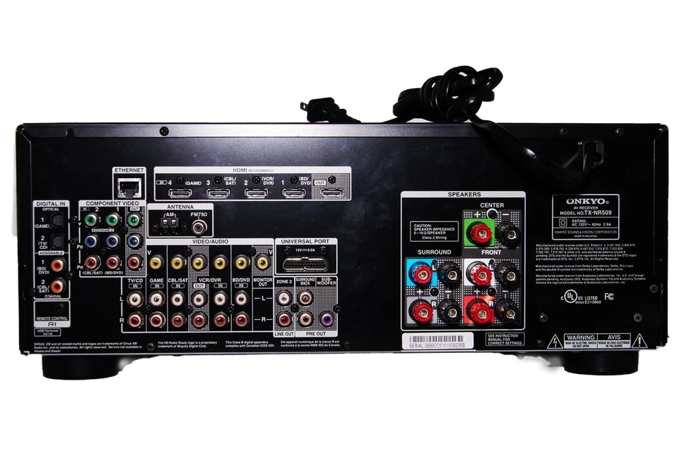 Onkyo TX-NR509 5.1 Channel Network A/V Receiver Tested/Works. - Image 2 of 3