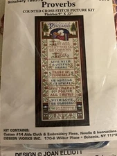 Design Works Proverbs Counted Cross Stitch Picture Craft Kit 9" x 22" NEW