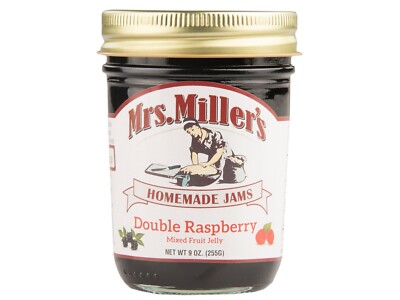 Mrs. Miller's Double Raspberry Jelly (3) 9 oz Jars Free Shipping