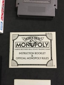 Monopoly Nintendo Nes Ntsc Am&eacute;ricain Usa Usag&eacute; Complet Beau
