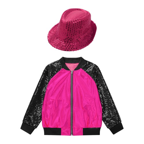 Girls Outfits Modern Hip Hop Festival Jacket Streetwear With Hat Loose Fit Top - Picture 7 of 93