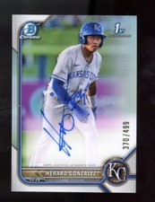 2022 Bowman Chrome 1st REFRACTOR /499 HERARD GONZALEZ Auto #CPA-HG Royals