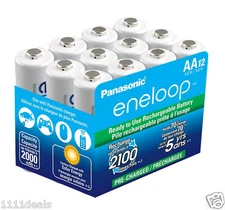 PANASONIC ENELOOP NEW 2100X AA NiMH Batteries 12 pack