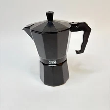 OGGI Moke Pot Stovetop 1 Cup Coffee Maker Black