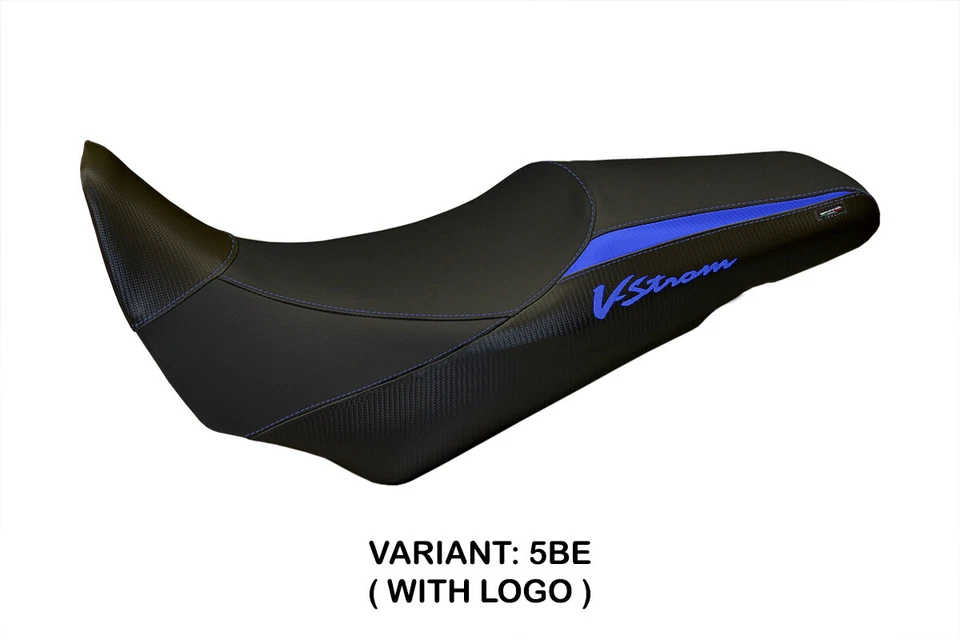 Cubierta de asiento Tappezzeria azul negro Suzuki VStrom 1000 2014-2016 2017 2018 2019 Foto 2 de 4