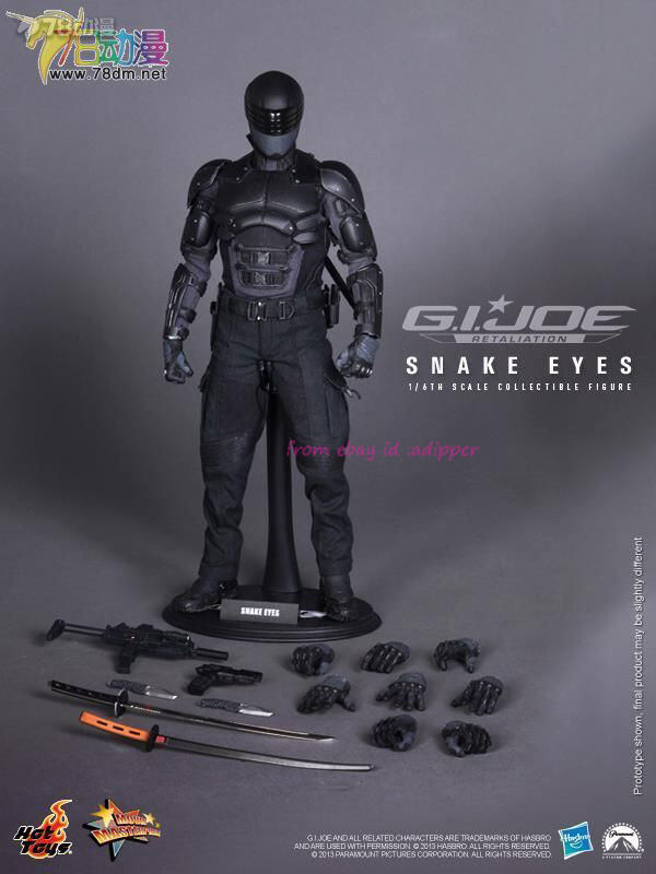 Perfect Hot Toys Mms192 1/6 G I Joe Re Snake Eyes Action Figure