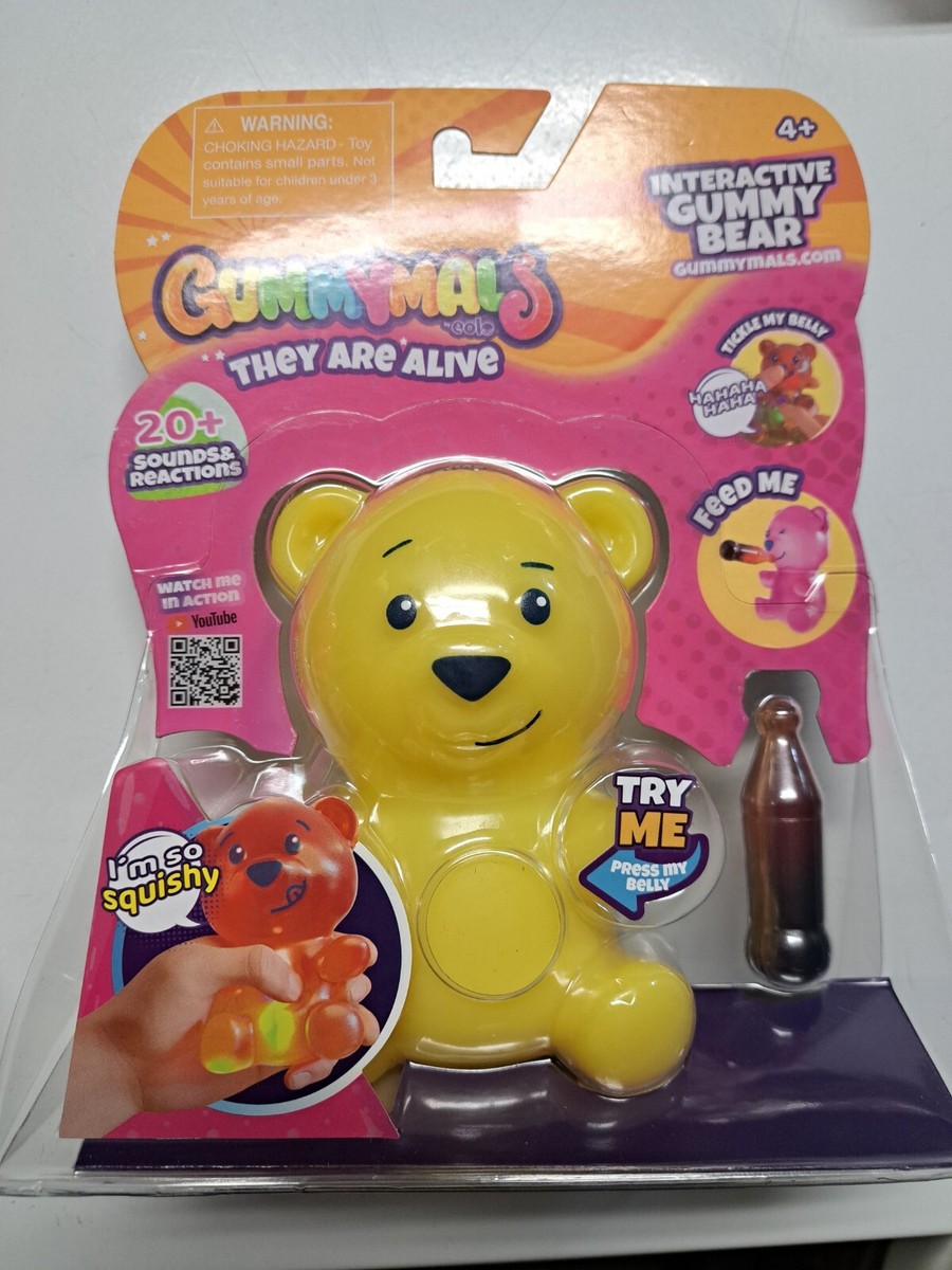 Gummymals YELLOW Interactive Super Squishy Gummy Bear Jiggly Pets