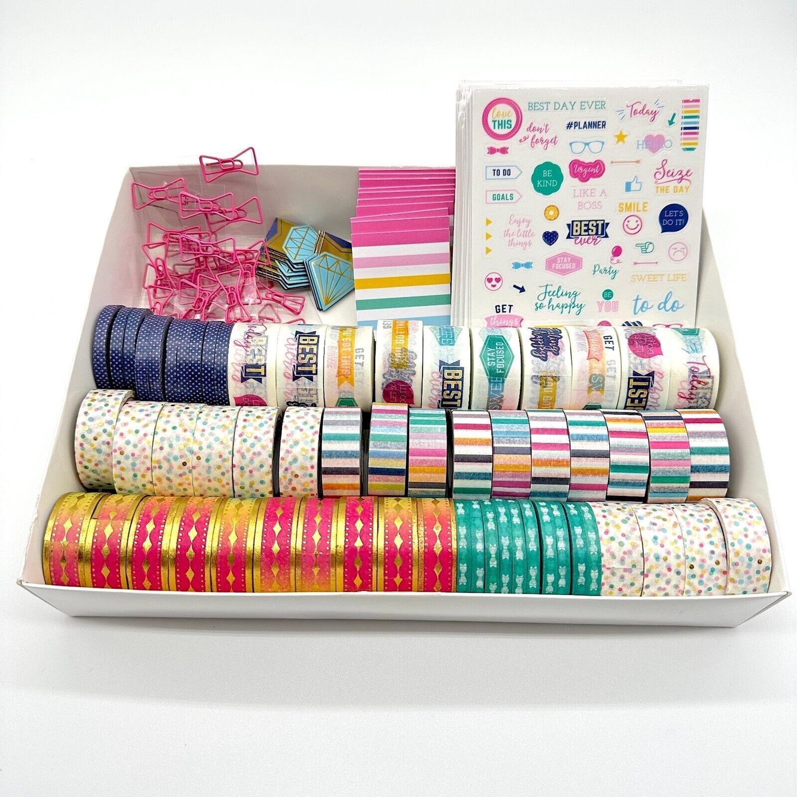 Huge Lot Craftsmart Planner Stationery Washi Stickers Sticky Notes Paper Clips-image