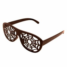 Party Glasses Spider Web - Bad Taste or Motto Party - Fun Accessory - Black