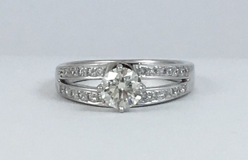 Custom Hearts & Arrows .86 ctw Diamond Ring GIA Certified 14K Gold
